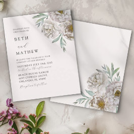 Budget Braut Beige & Weiß Florale Hochzeit