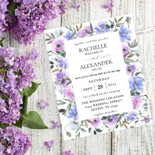 Budget Brautkleid mit lila Blumenmuster zur Hochze Flyer