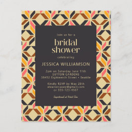 Budget Brautparty Einladung - Art Deco Geometric