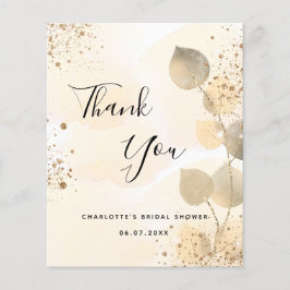 Budget Brautparty golden eucalyptus vielen Dank