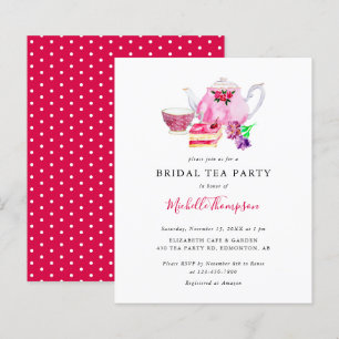 Budget Brautparty Tee Party Pink Teapot Skript