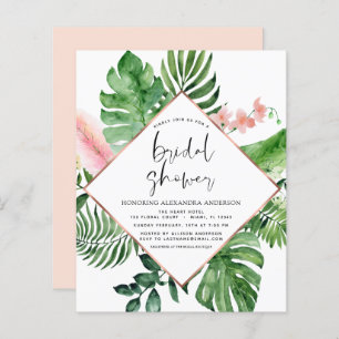 Budget Brautparty Tropenpalme Wasserfarbe