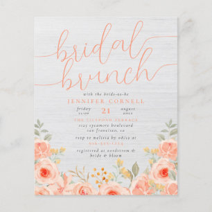 Budget Bridal Brunch Herrliche Rose und Weißholz