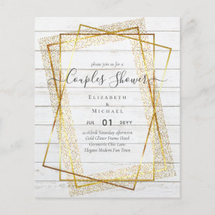 BUDGET Bridal COUPLES Dusche Geometrischer Rahmen Flyer