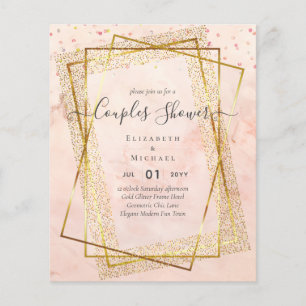 BUDGET Bridal COUPLES Dusche Geometrischer Rahmen Flyer