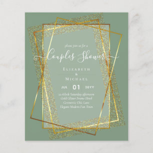 BUDGET Bridal COUPLES Dusche Geometrischer Rahmen  Flyer