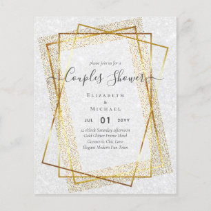 BUDGET Bridal COUPLES Dusche Geometrischer Rahmen Flyer