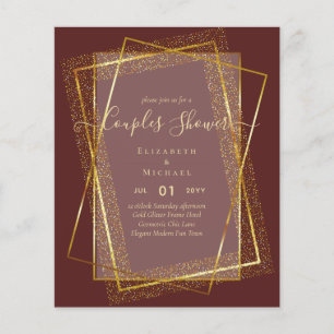 BUDGET Bridal COUPLES Dusche Geometrischer Rahmen Flyer