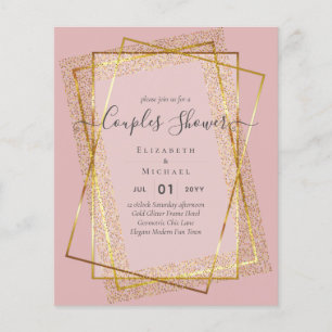 BUDGET Bridal COUPLES Dusche Geometrischer Rahmen Flyer