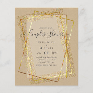 BUDGET Bridal COUPLES Dusche Geometrischer Rahmen  Flyer
