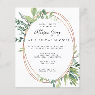 Budget Bridal Dusche Einladung Flyer