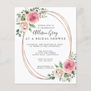 Budget Bridal Dusche Einladung Flyer