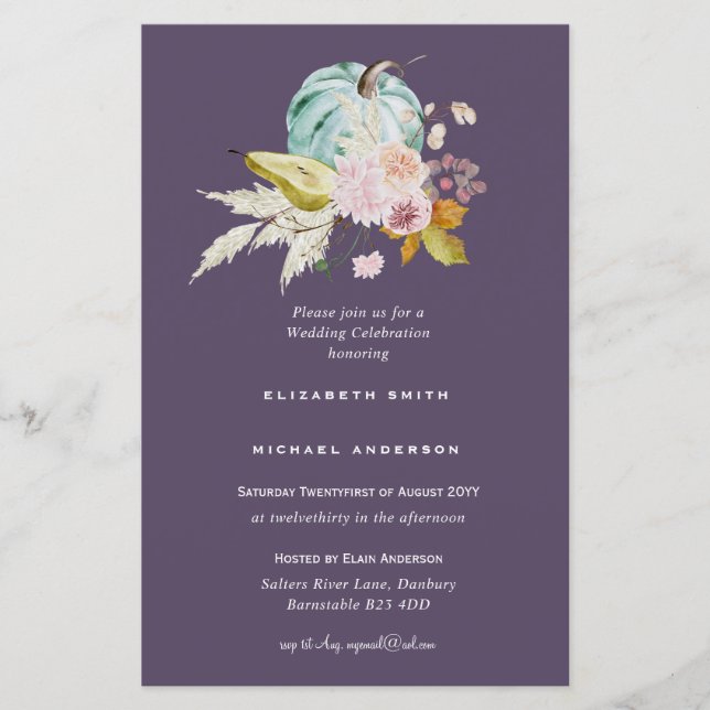 BUDGET Bridal Dusche Einladungen Custom Colors (Vorderseite)