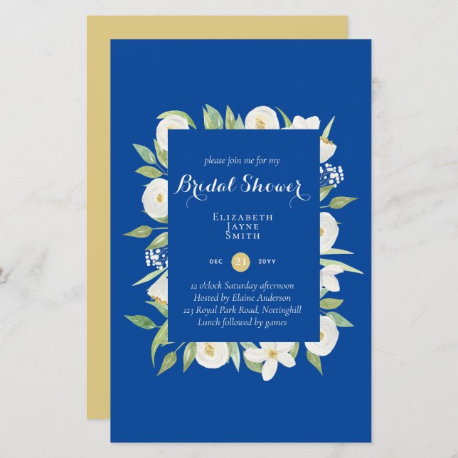 BUDGET Bridal Dusche Einladungen Custom Colors (Vorne/Hinten)