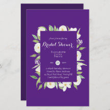 BUDGET Bridal Dusche Einladungen Custom Colors