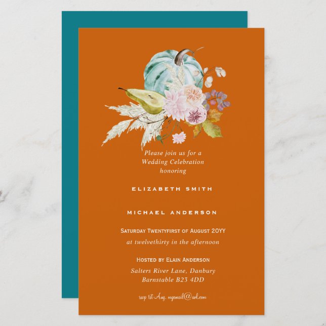 BUDGET Bridal Dusche Einladungen Custom Colors (Vorne/Hinten)