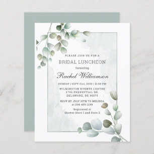 Budget Bridal Luncheon Eukalyptus Greenery