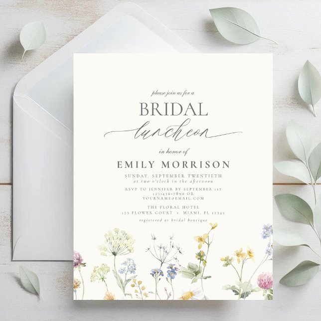 Budget Bridal Luncheon Wildblume Einladung Flyer (Von Creator hochgeladen)
