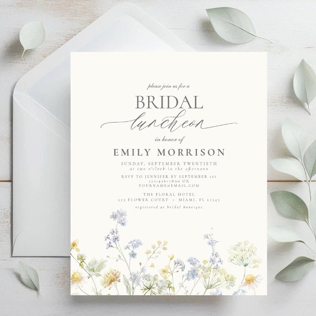 Budget Bridal Luncheon Wildblume Einladung Flyer (Von Creator hochgeladen)