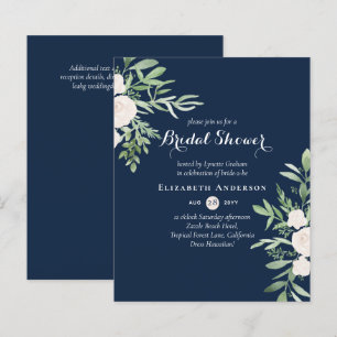 BUDGET Bridal Shower Einladungen Blumenmuster Blät