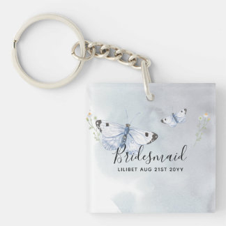 BUDGET Bridesmaid Brautparty gibt BUTTERFLIES Schlüsselanhänger