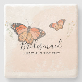 BUDGET Bridesmaid Brautparty gibt BUTTERFLIES Steinuntersetzer