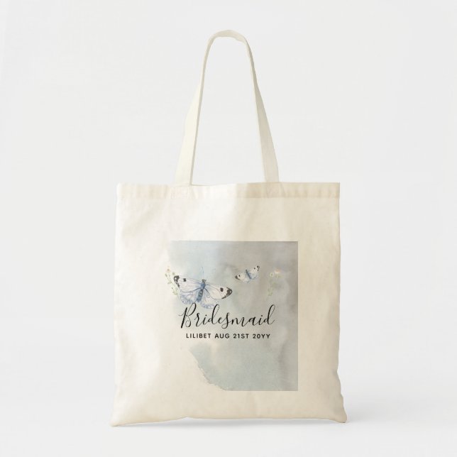 BUDGET Bridesmaid Brautparty gibt BUTTERFLIES Tragetasche (Vorne)