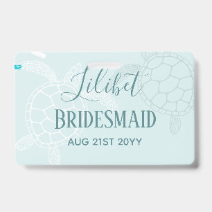 BUDGET Bridesmaid Brautparty gibt SEA TURTLES Ausweis