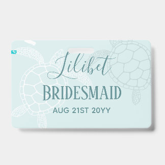 BUDGET Bridesmaid Brautparty gibt SEA TURTLES Ausweis