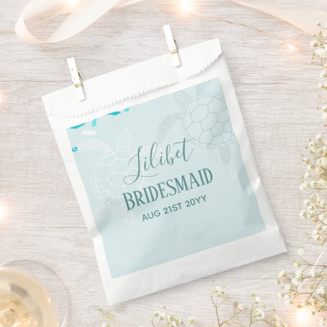 BUDGET Bridesmaid Brautparty gibt SEA TURTLES Geschenktütchen (Ausgeschnitten)
