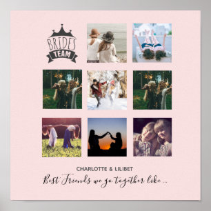 BUDGET Bridesmaid gibt FOTO COLLAGE Quotes BESTE F Poster
