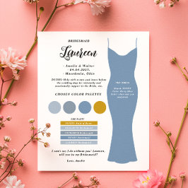 Budget Bridesmaid Info Vorschlag Karte