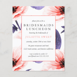 BUDGET Bridesmaids Luncheon Blush lila Blumengeste