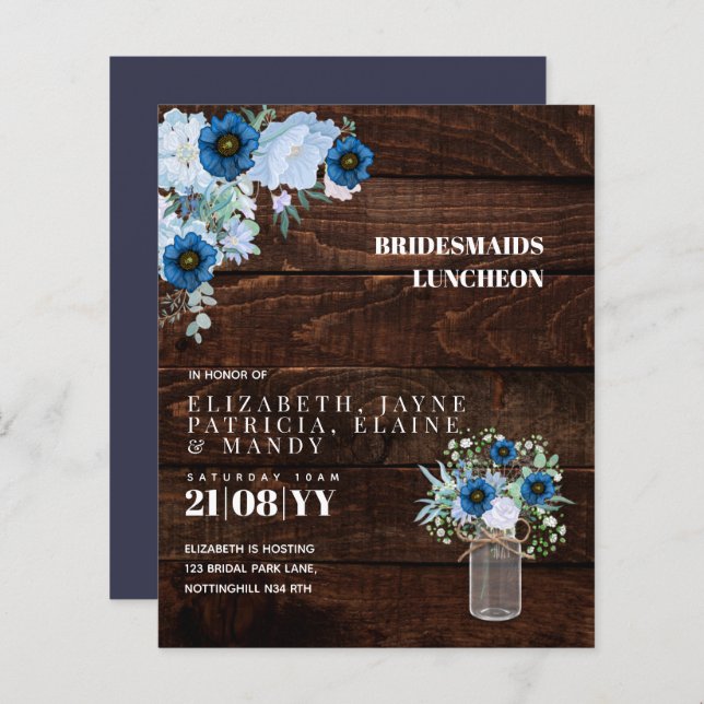 BUDGET Bridesmaiers Mittagessen Brunch Blumenstrau (Vorne/Hinten)