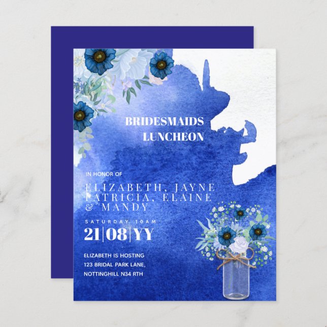 BUDGET Bridesmaiers Mittagessen Brunch Blumenstrau (Vorne/Hinten)