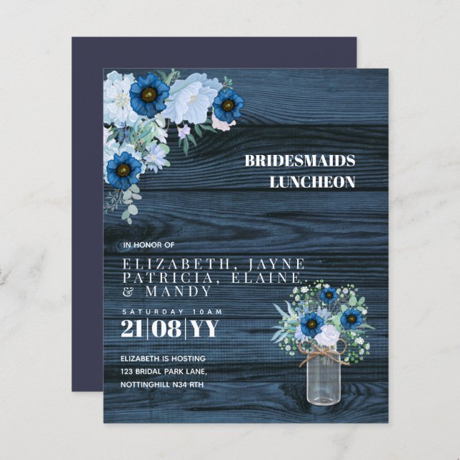 BUDGET Bridesmaiers Mittagessen Brunch Blumenstrau (Vorne/Hinten)