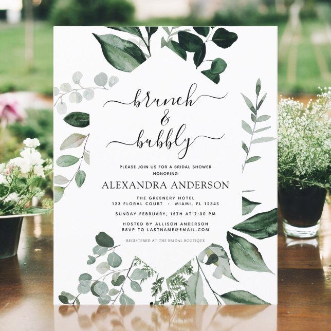 Budget Brunch & Bubbly Brautparty Greenery (Von Creator hochgeladen)