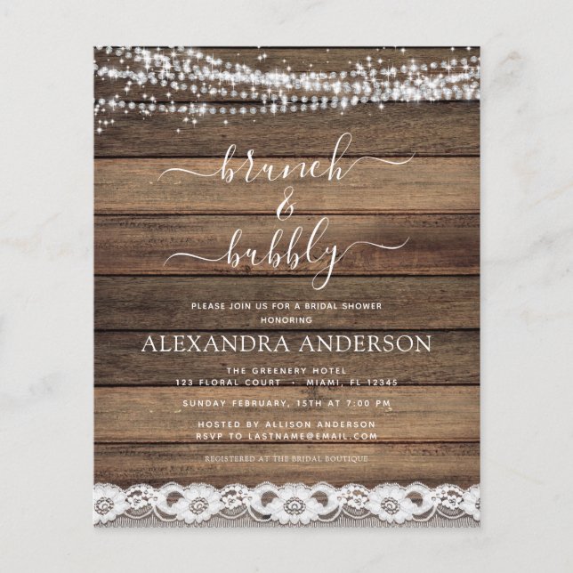 Budget Brunch & Bubbly Rustikales Bauernhaus (Vorderseite)