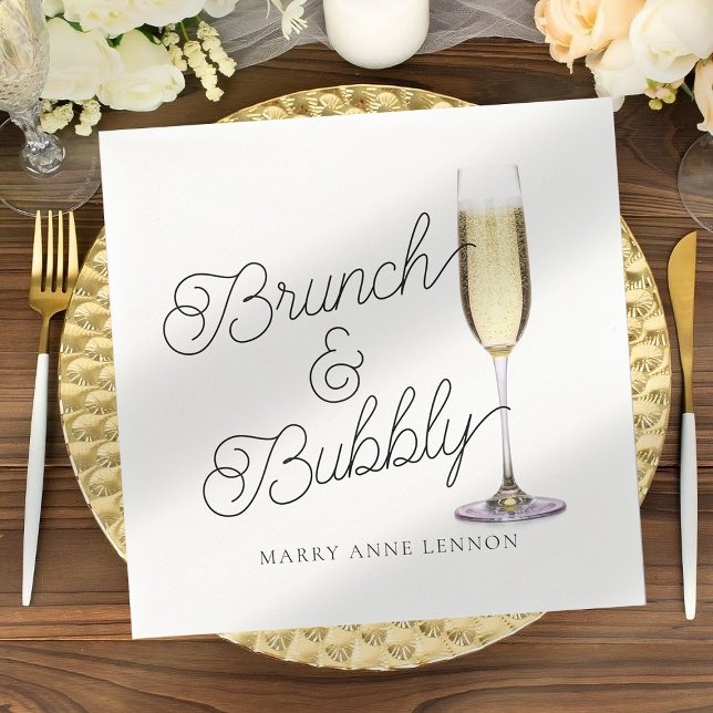 Budget Brunch und Bubbly Cocktail Napkins Serviette (Von Creator hochgeladen)