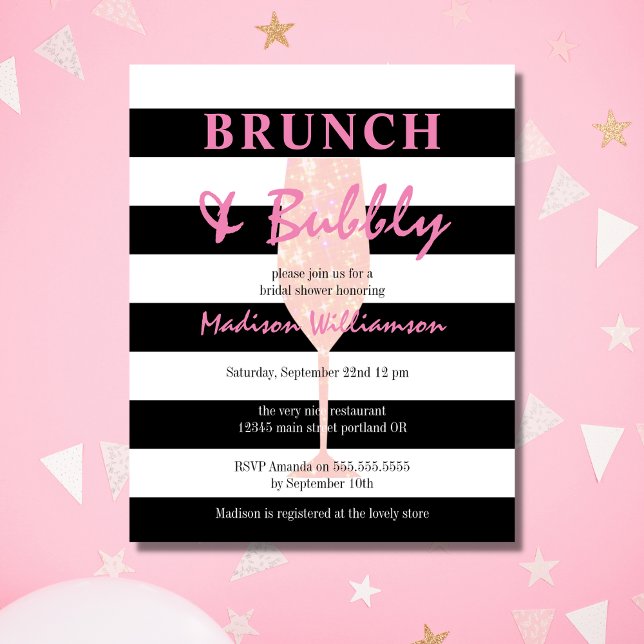 Budget Brunch und Bubbly Pink Glitzer Champagne (Von Creator hochgeladen)