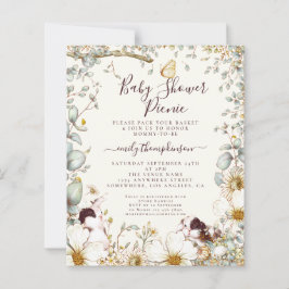 Budget Bunnies Baby Shower Picnic Girl Boy Einladu