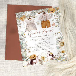 Budget Bunny Gender Reveal Baby Shower Einladung