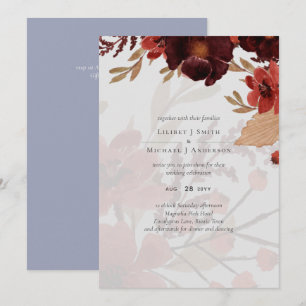 Budget Burgund Weinrot Herbst Blumen Hochzeit