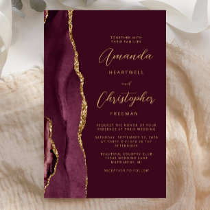 Budget-Burgunder-Gold-Achat-Hochzeit