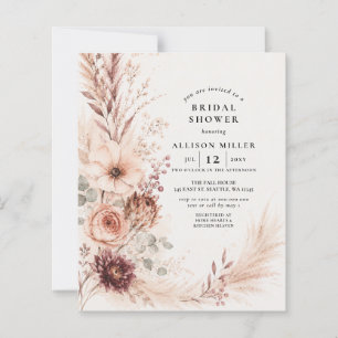 Budget Burgunder Pampas Herbst Blumen Hochzeitsdus