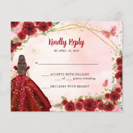 Budget Burgundi Gold Glitzer Floral Princess UAWG