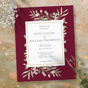 Budget Burgundy Greenerity Foliage Wedding