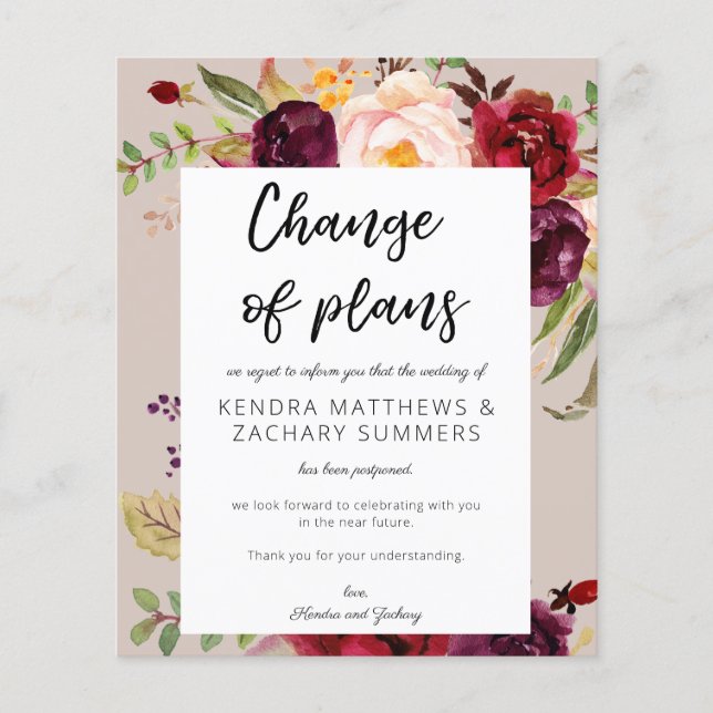 Budget Burgundy Marasala TP Änderung der Pläne Fly Flyer (Vorne)