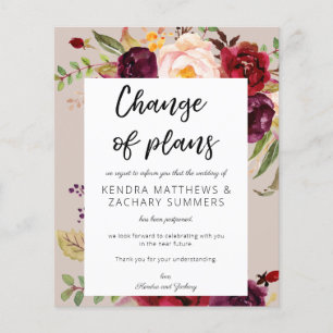 Budget Burgundy Marasala TP Änderung der Pläne Fly Flyer