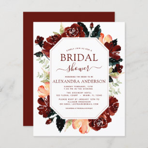 Budget Burgundy Navy Blue Brautparty Floral